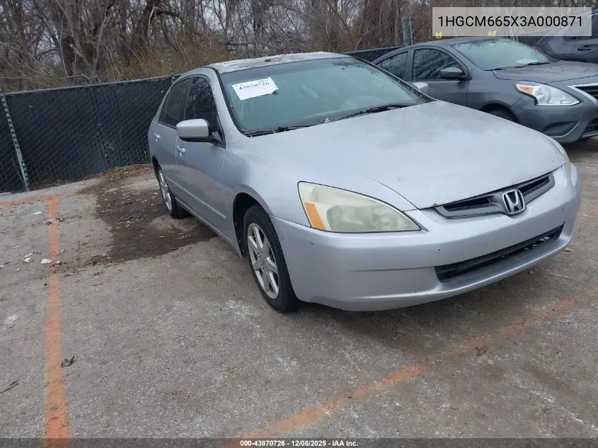 1HGCM665X3A000871 2003 Honda Accord 3.0 Ex