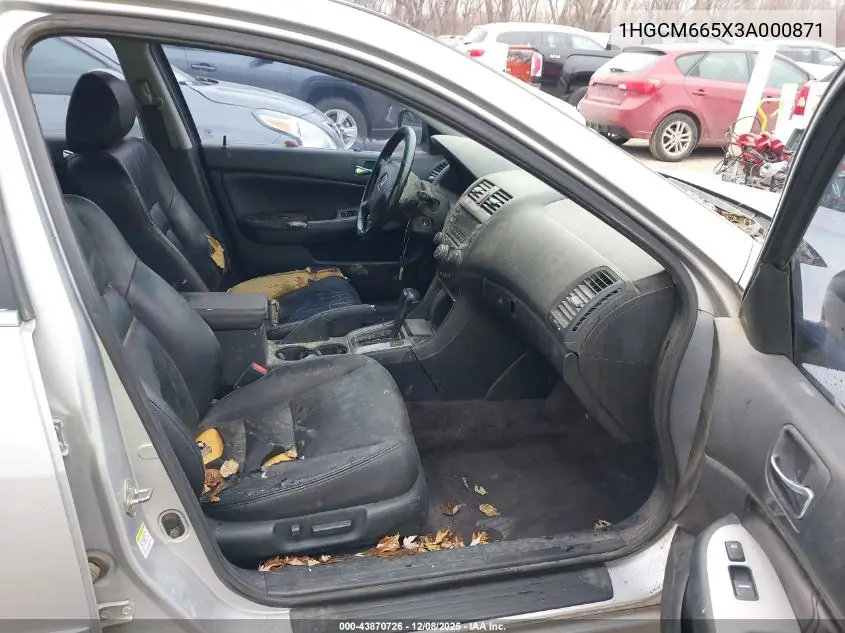 1HGCM665X3A000871 2003 Honda Accord 3.0 Ex