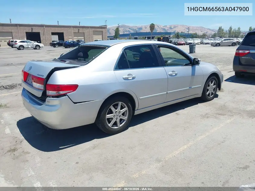 1HGCM66563A047900 2003 Honda Accord 3.0 Ex