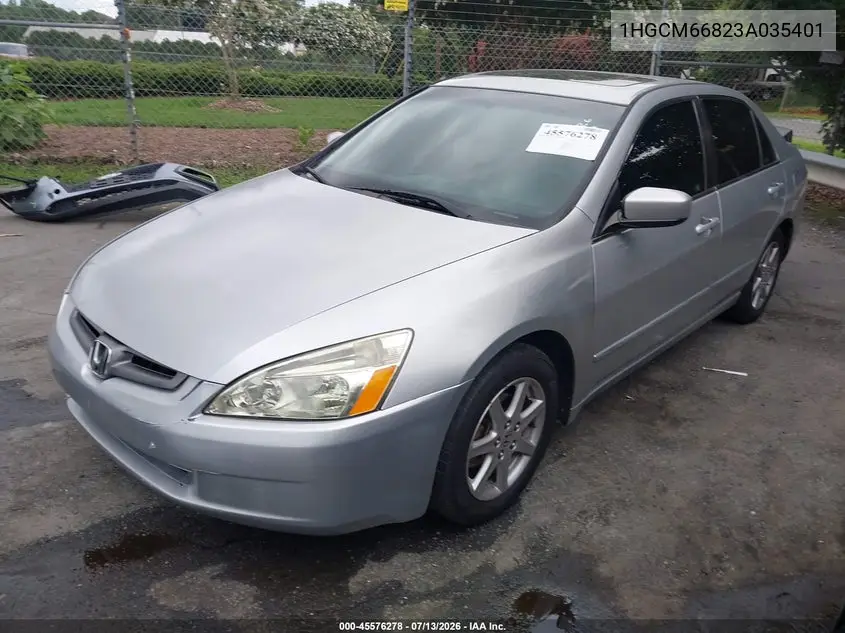 2003 Honda Accord 3.0 Ex VIN: 1HGCM66823A035401 Lot: 45576278