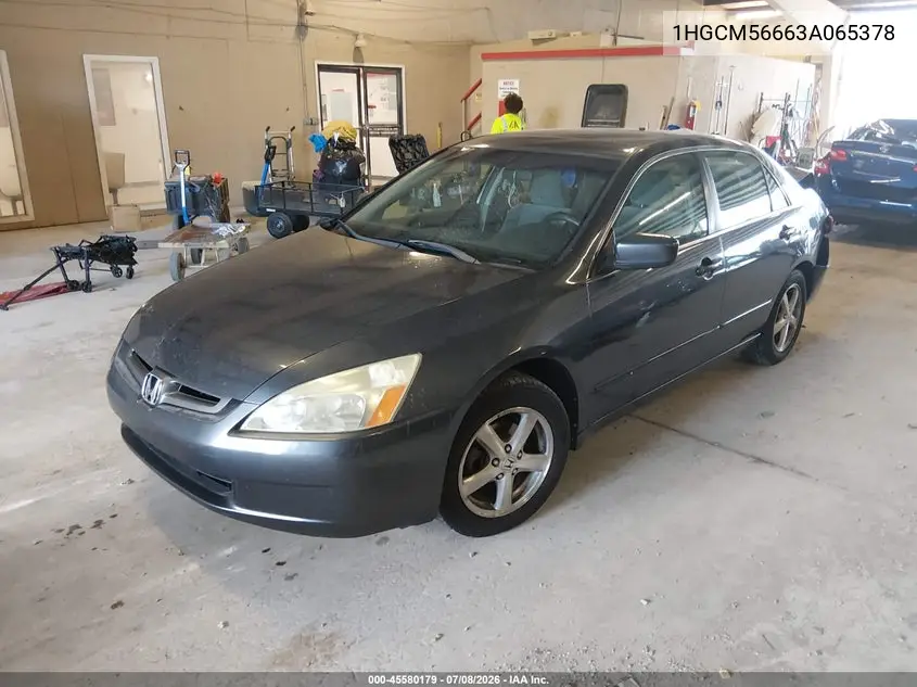 2003 Honda Accord Sdn Ex VIN: 1HGCM56663A065378 Lot: 45580179