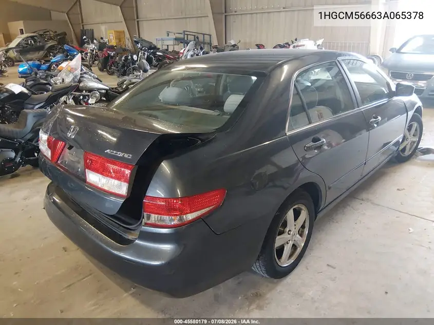 2003 Honda Accord Sdn Ex VIN: 1HGCM56663A065378 Lot: 45580179