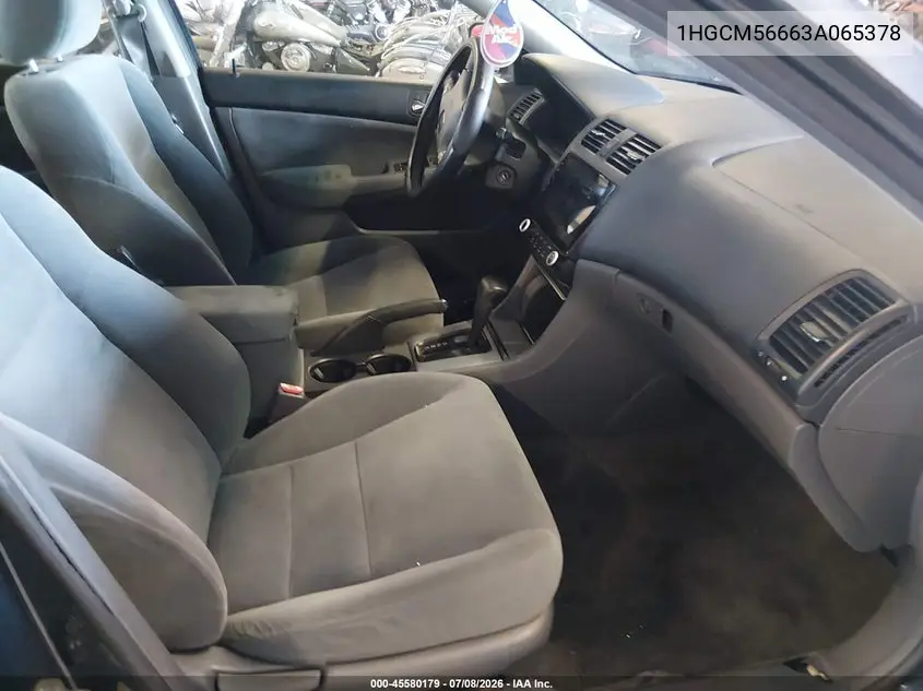 2003 Honda Accord Sdn Ex VIN: 1HGCM56663A065378 Lot: 45580179