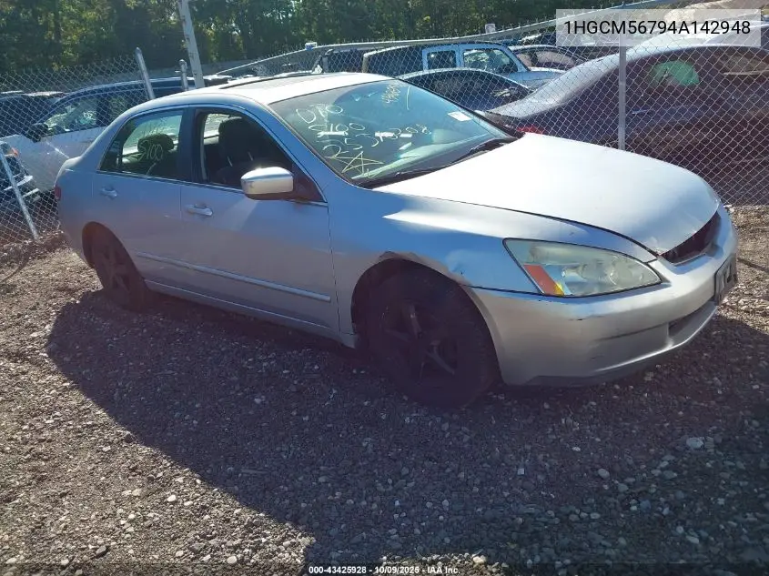1HGCM56794A142948 2004 Honda Accord 2.4 Ex