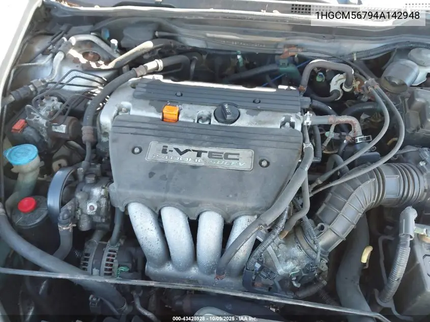 1HGCM56794A142948 2004 Honda Accord 2.4 Ex