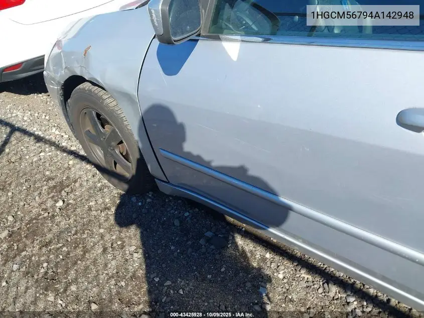 1HGCM56794A142948 2004 Honda Accord 2.4 Ex