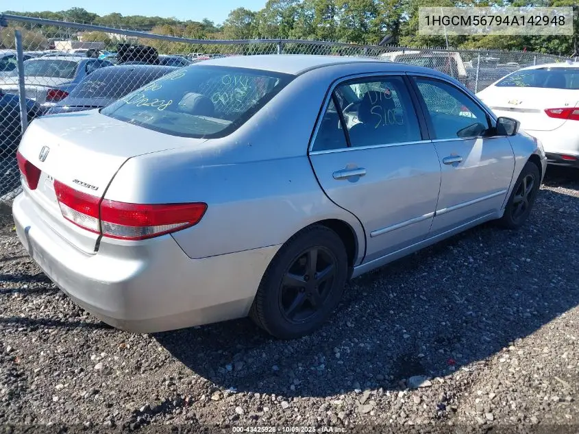 1HGCM56794A142948 2004 Honda Accord 2.4 Ex
