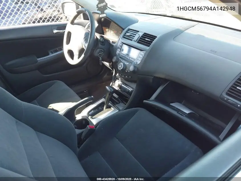 1HGCM56794A142948 2004 Honda Accord 2.4 Ex