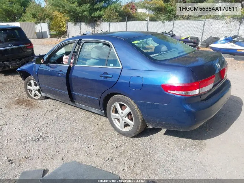 1HGCM56384A170611 2004 Honda Accord 2.4 Lx