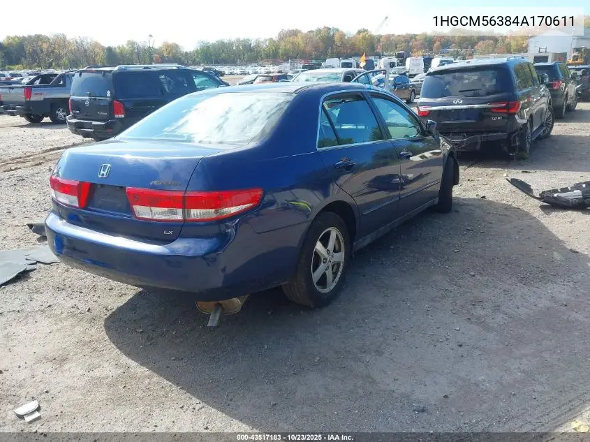 1HGCM56384A170611 2004 Honda Accord 2.4 Lx