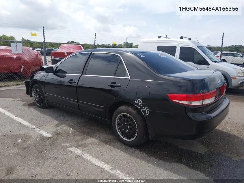 1HGCM56484A166356 2004 Honda Accord 2.4 Lx