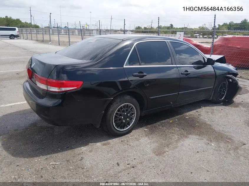 1HGCM56484A166356 2004 Honda Accord 2.4 Lx