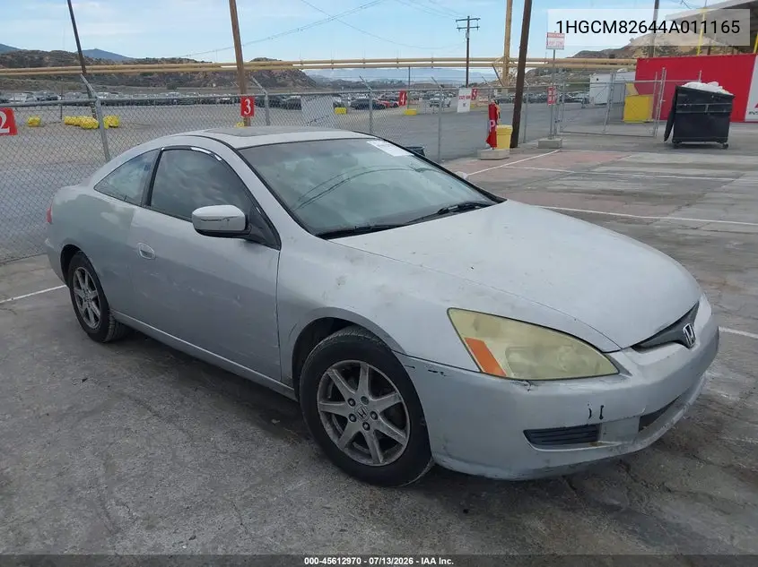 2004 Honda Accord 3.0 Ex VIN: 1HGCM82644A011165 Lot: 45612970