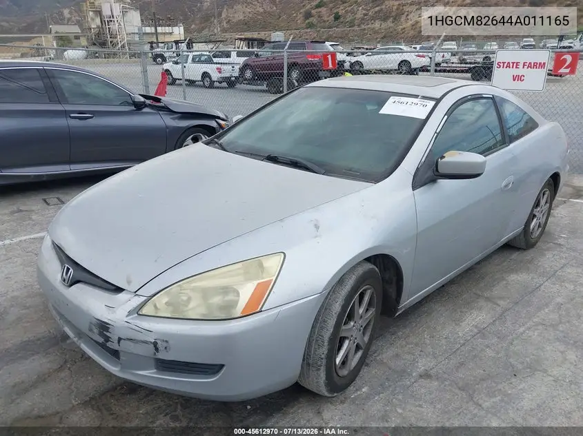 2004 Honda Accord 3.0 Ex VIN: 1HGCM82644A011165 Lot: 45612970