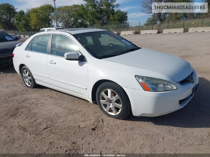 1HGCM66505A055185 2005 Honda Accord 3.0 Ex