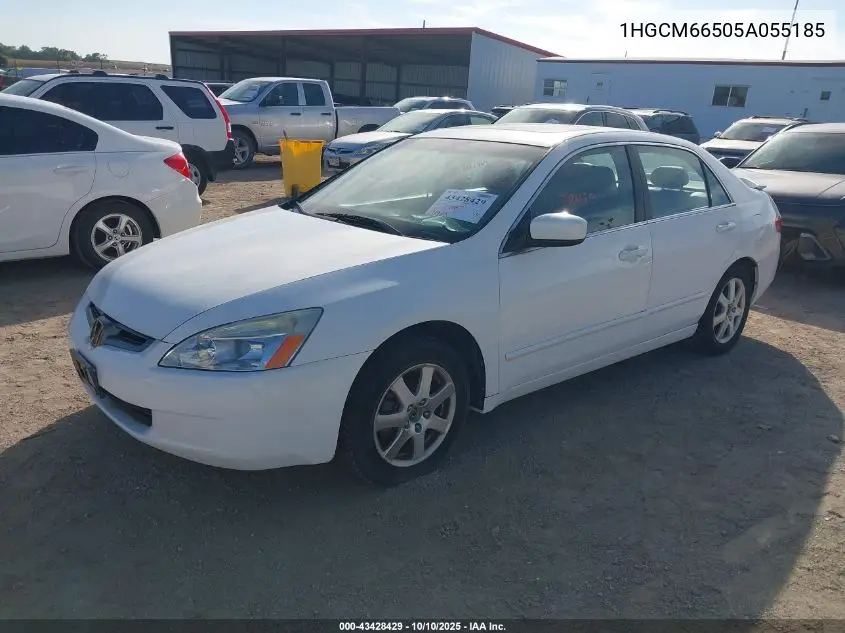 1HGCM66505A055185 2005 Honda Accord 3.0 Ex