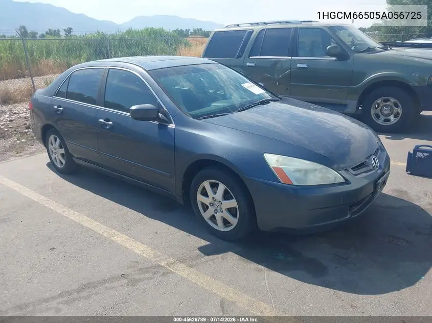 2005 Honda Accord 3.0 Ex VIN: 1HGCM66505A056725 Lot: 45626789
