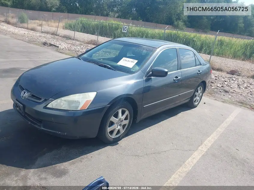 2005 Honda Accord 3.0 Ex VIN: 1HGCM66505A056725 Lot: 45626789