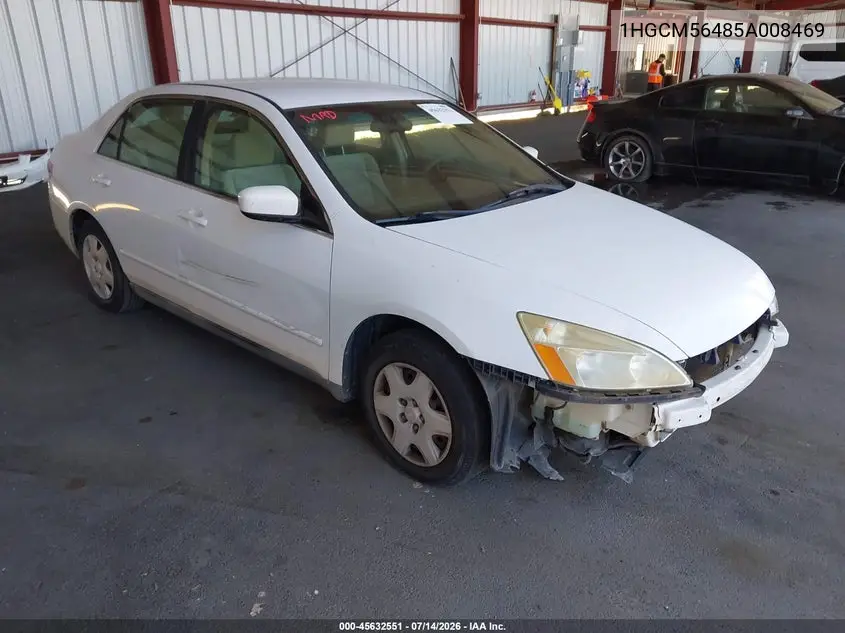 2005 Honda Accord 2.4 Lx VIN: 1HGCM56485A008469 Lot: 45632551