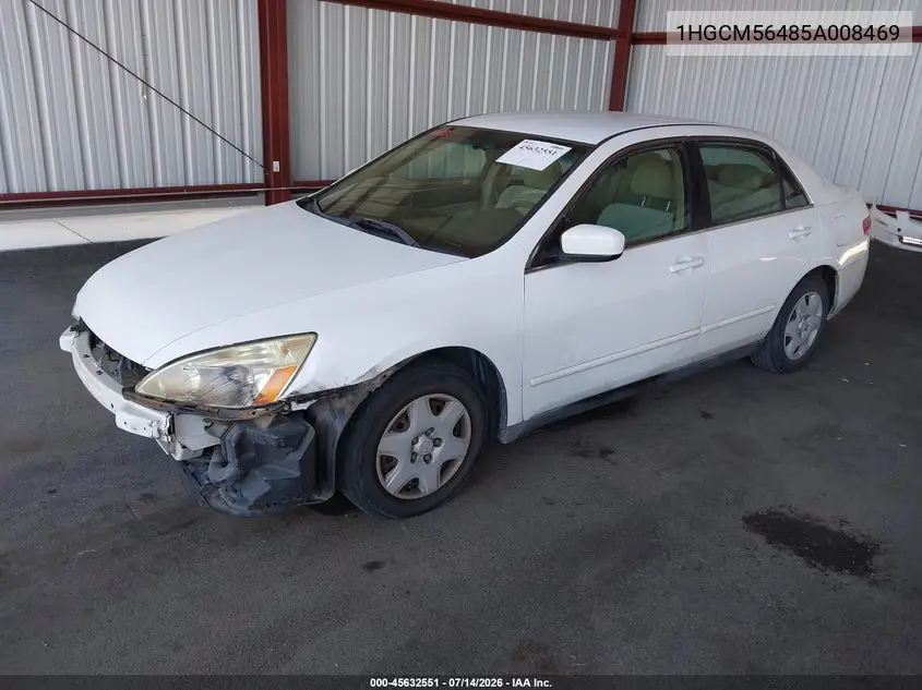 2005 Honda Accord 2.4 Lx VIN: 1HGCM56485A008469 Lot: 45632551