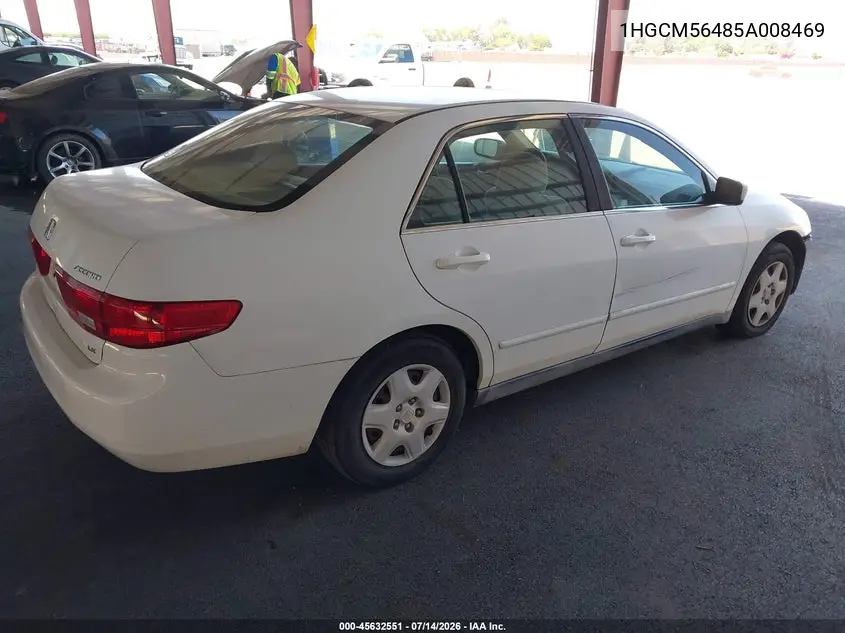 2005 Honda Accord 2.4 Lx VIN: 1HGCM56485A008469 Lot: 45632551