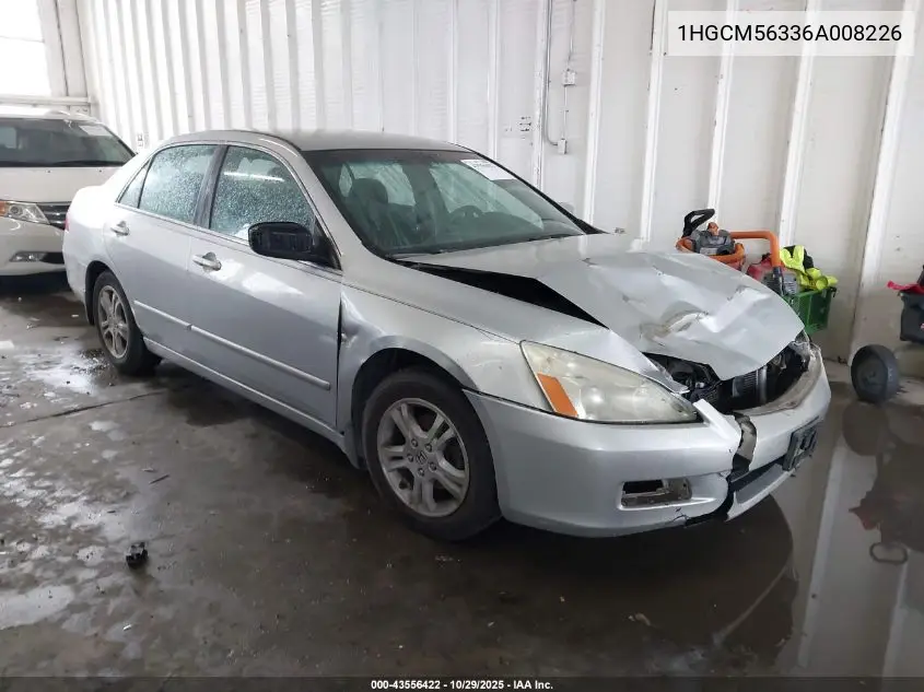 1HGCM56336A008226 2006 Honda Accord 2.4 Se