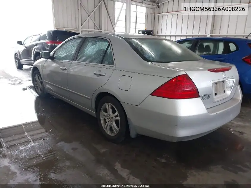 1HGCM56336A008226 2006 Honda Accord 2.4 Se