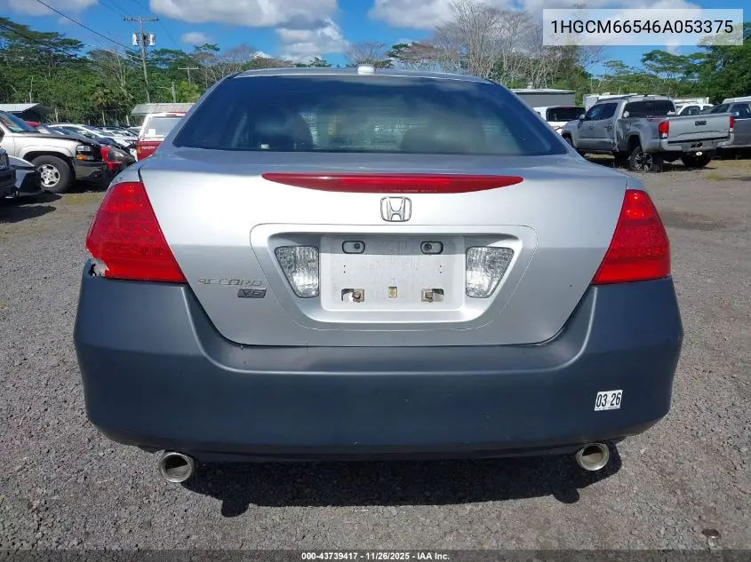 1HGCM66546A053375 2006 Honda Accord 3.0 Ex
