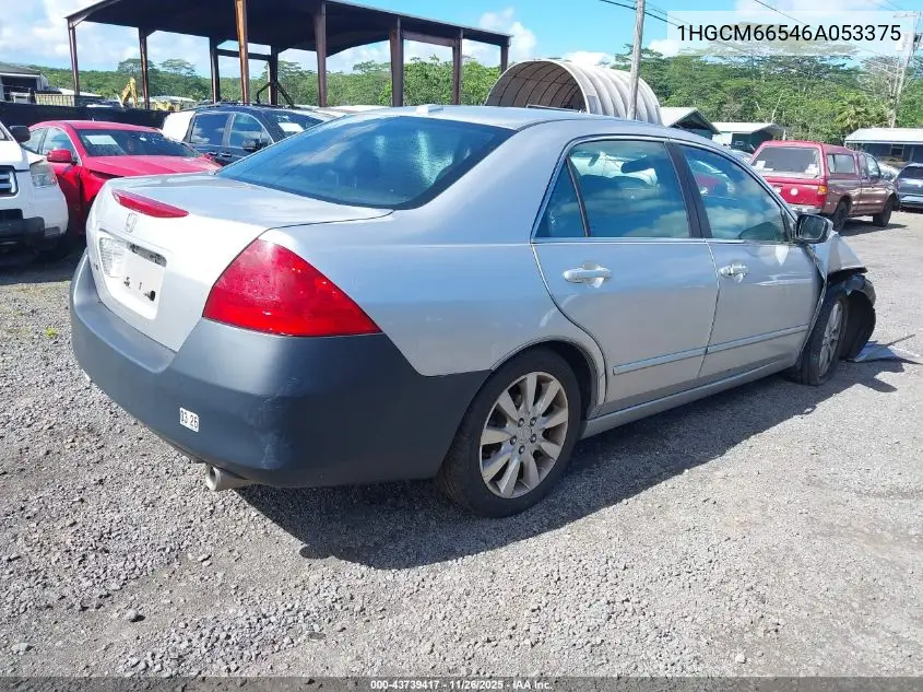 1HGCM66546A053375 2006 Honda Accord 3.0 Ex