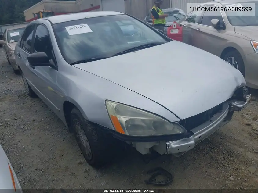 2006 Honda Accord 2.4 Vp VIN: 1HGCM56196A089599 Lot: 45244810