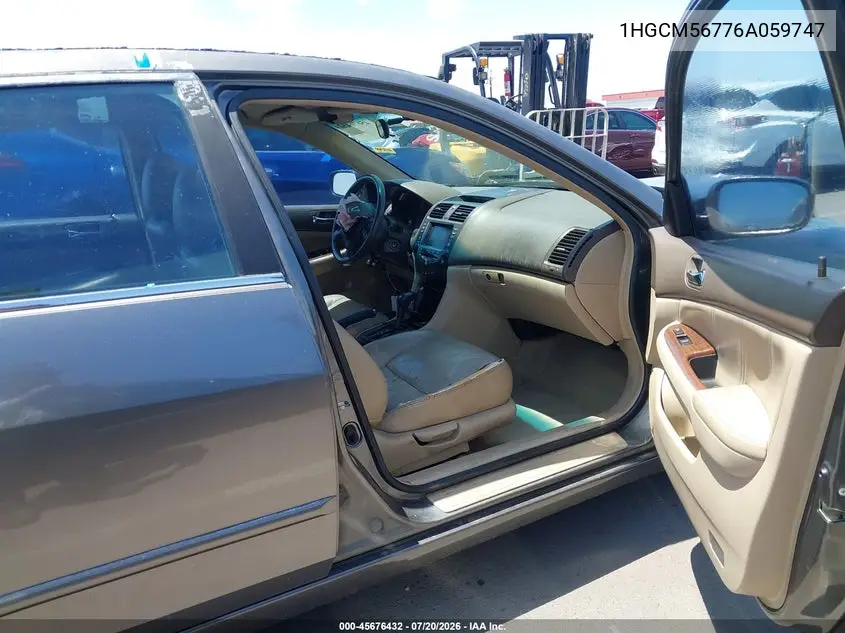 2006 Honda Accord 2.4 Ex VIN: 1HGCM56776A059747 Lot: 45676432
