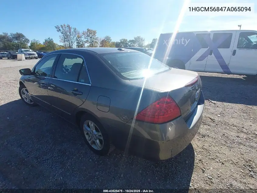 1HGCM56847A065094 2007 Honda Accord 2.4 Ex