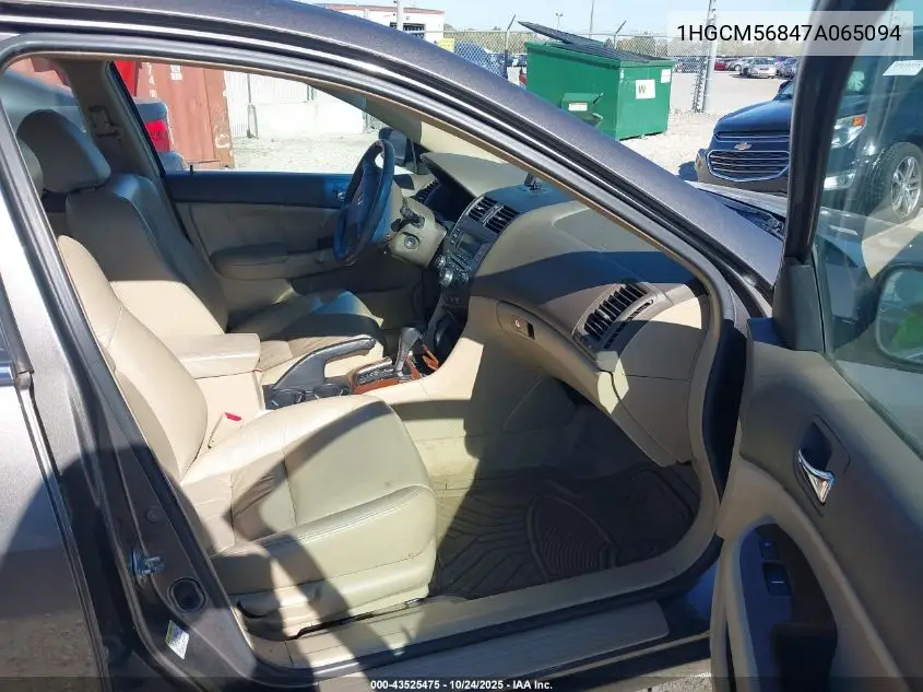 1HGCM56847A065094 2007 Honda Accord 2.4 Ex