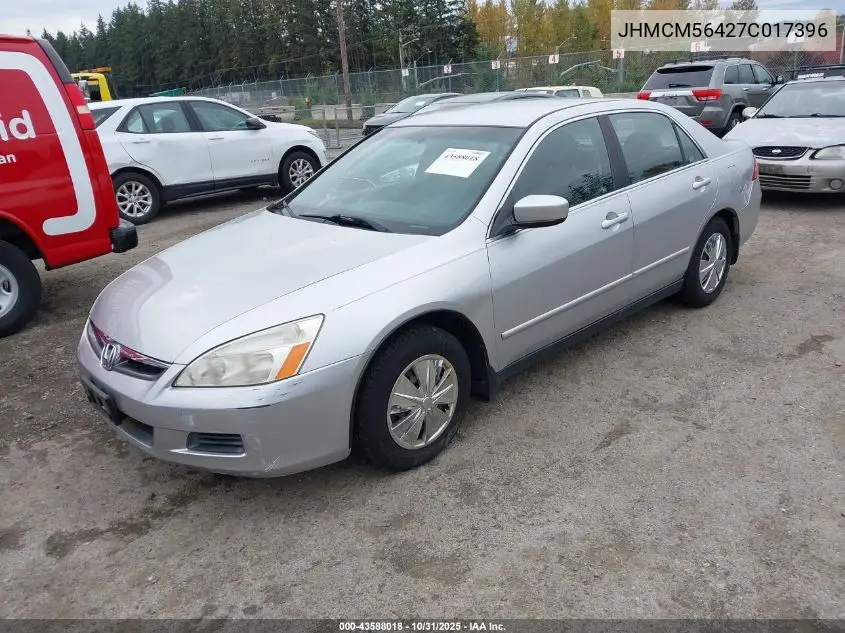 JHMCM56427C017396 2007 Honda Accord 2.4 Lx