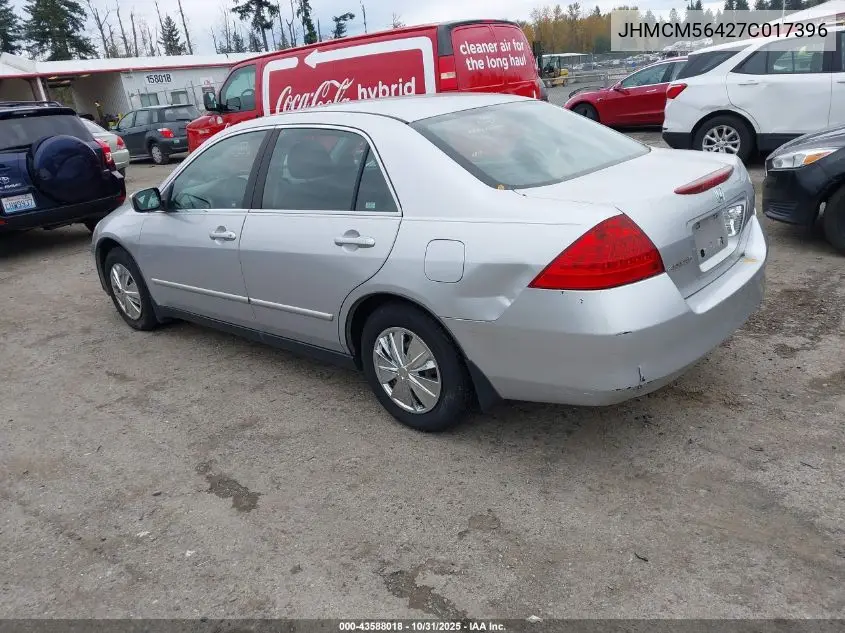JHMCM56427C017396 2007 Honda Accord 2.4 Lx