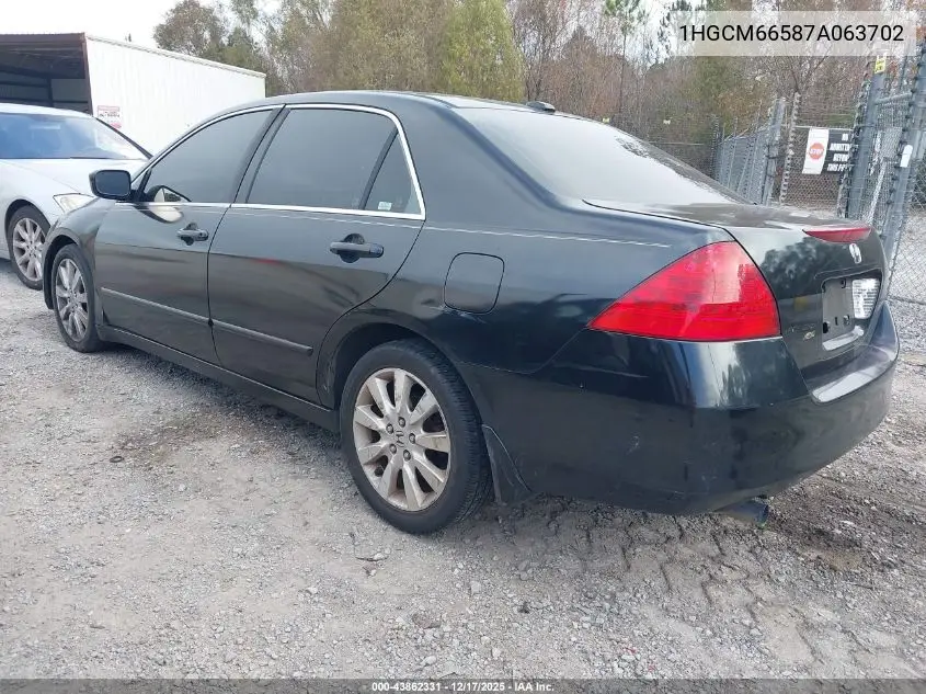 1HGCM66587A063702 2007 Honda Accord 3.0 Ex
