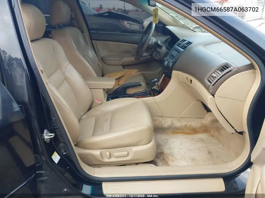 1HGCM66587A063702 2007 Honda Accord 3.0 Ex
