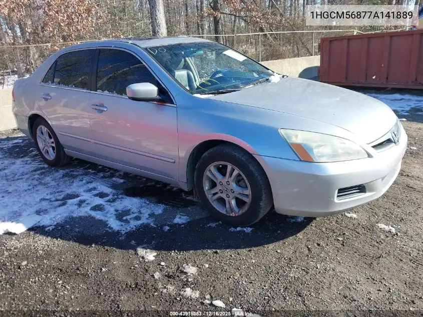 1HGCM56877A141889 2007 Honda Accord 2.4 Ex
