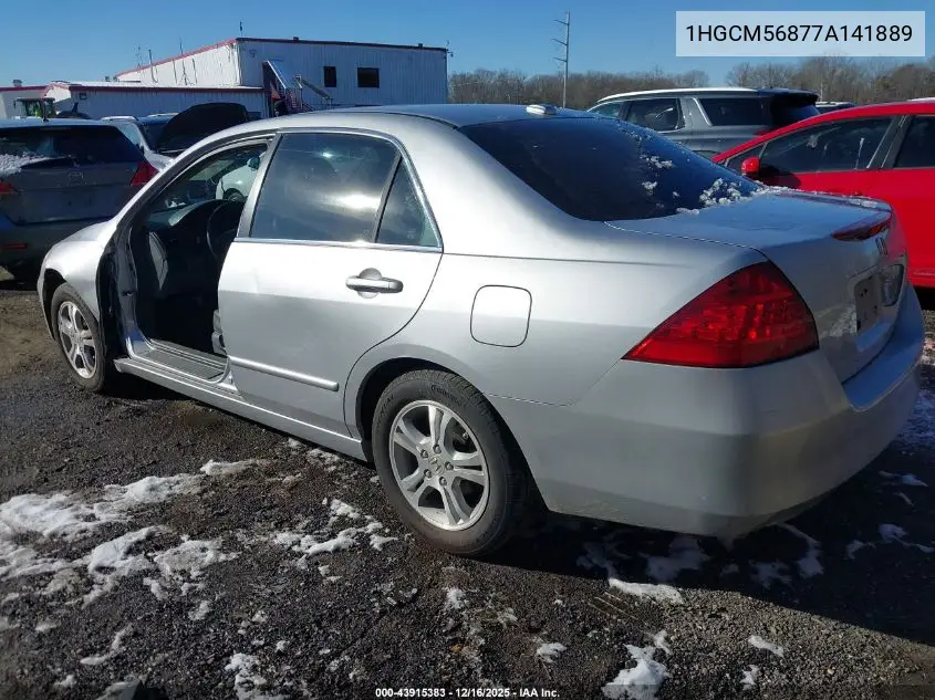 1HGCM56877A141889 2007 Honda Accord 2.4 Ex