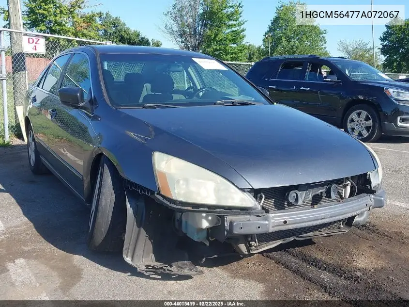 1HGCM56477A072067 2007 Honda Accord 2.4 Lx