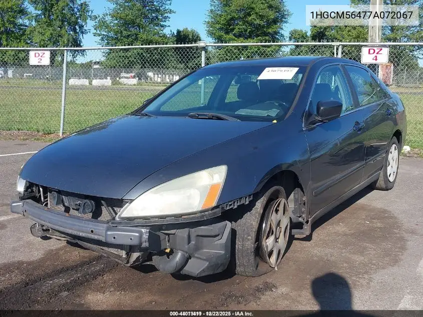 1HGCM56477A072067 2007 Honda Accord 2.4 Lx