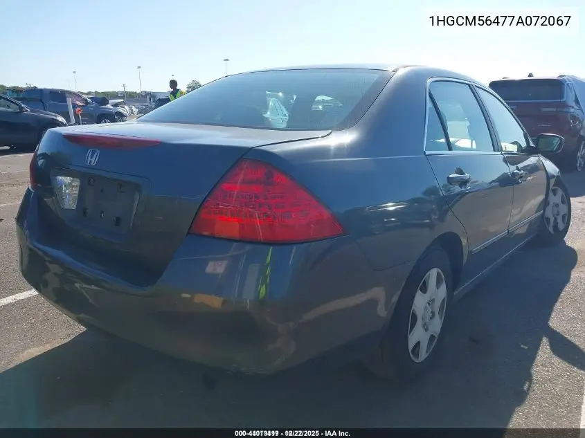1HGCM56477A072067 2007 Honda Accord 2.4 Lx