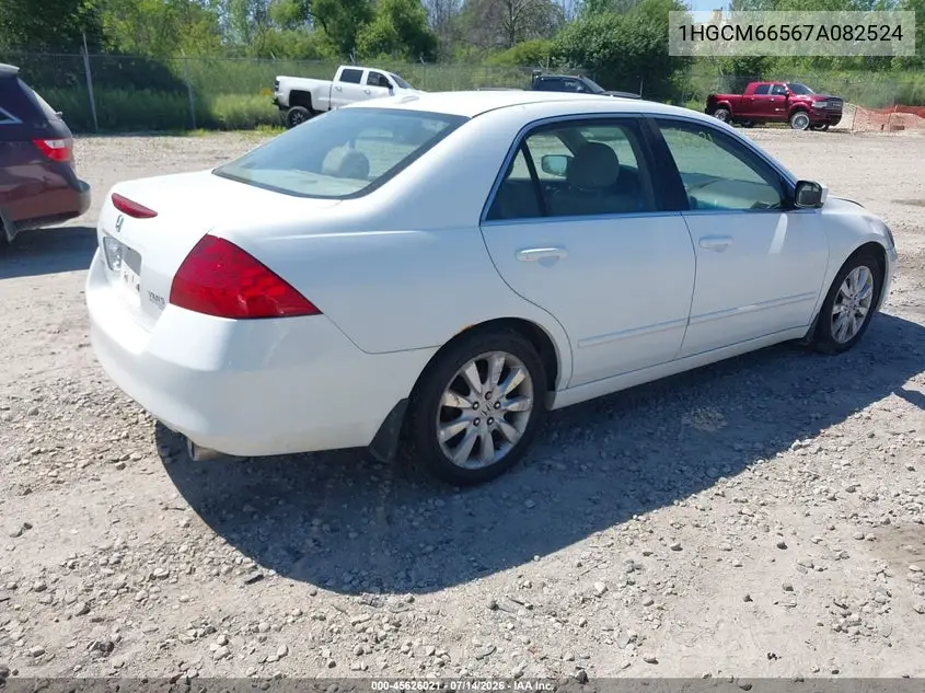 2007 Honda Accord 3.0 Ex VIN: 1HGCM66567A082524 Lot: 45626021