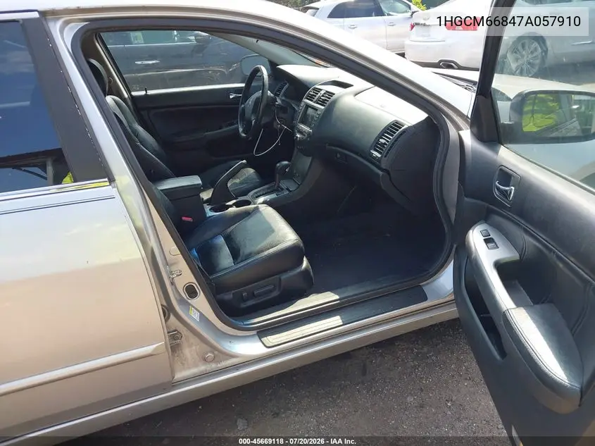 2007 Honda Accord 3.0 Ex VIN: 1HGCM66847A057910 Lot: 45669118