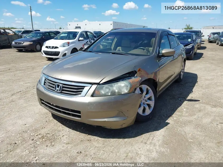 2008 Honda Accord Exl VIN: 1HGCP26868A813089 Lot: 12639485