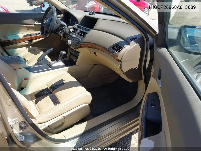 2008 Honda Accord Exl VIN: 1HGCP26868A813089 Lot: 12639485