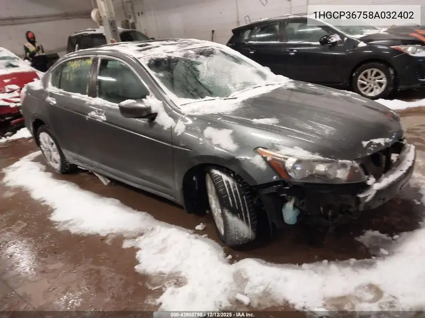 1HGCP36758A032402 2008 Honda Accord 3.5 Ex