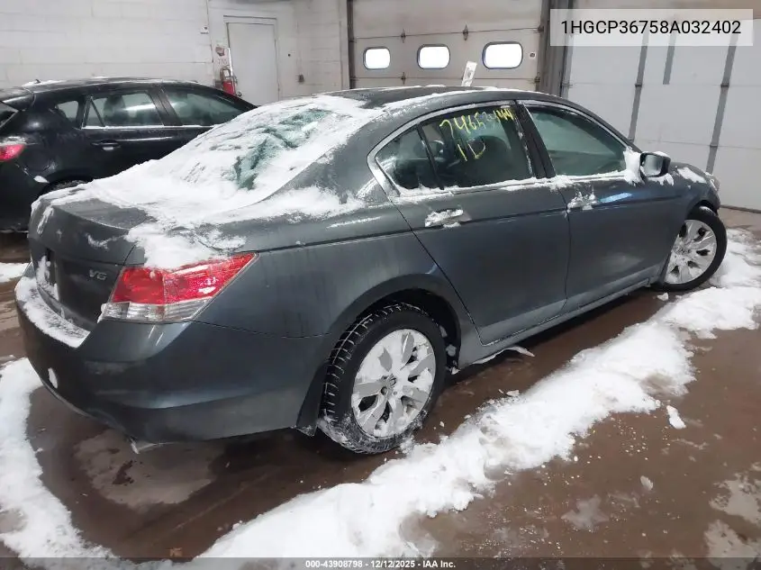 1HGCP36758A032402 2008 Honda Accord 3.5 Ex