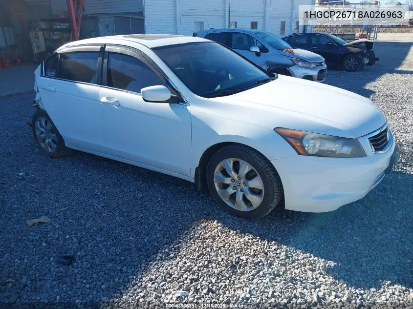 1HGCP26718A026963 2008 Honda Accord 2.4 Ex