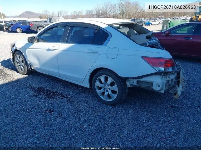 1HGCP26718A026963 2008 Honda Accord 2.4 Ex